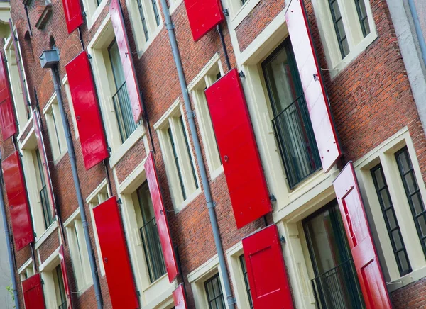 Traditionelle Häuser des Amsterdams — Stockfoto