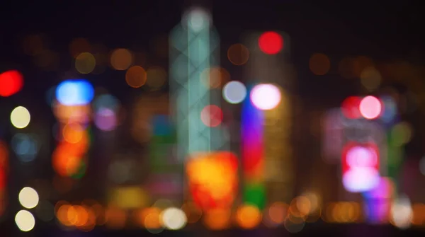 Lights of Hong Kong city — Stock Photo, Image