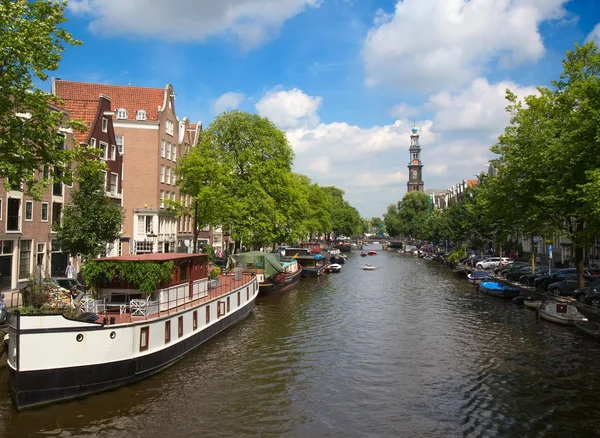 Traditionele huizen van de Amsterdam — Stockfoto