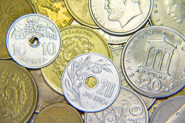 收集流通硬币 — 图库照片