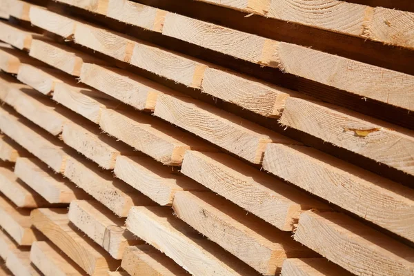 Stapel van nieuwe houten studs — Stockfoto