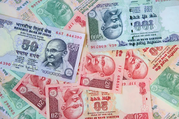 印度纸币的集合 — 图库照片