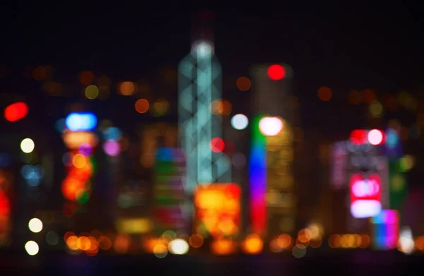 Luzes da cidade de Hong Kong — Fotografia de Stock