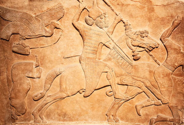 Ancient sumerian stone carving