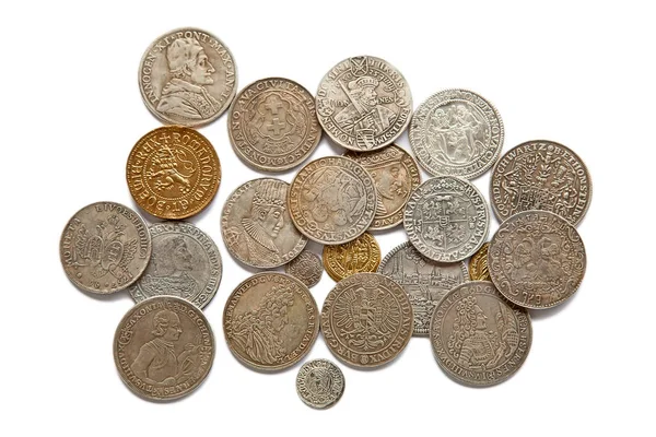 Collection of  medieval coins — Stock Photo, Image
