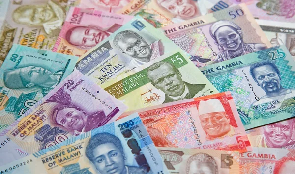 Verschiedene afrikanische Banknoten — Stockfoto