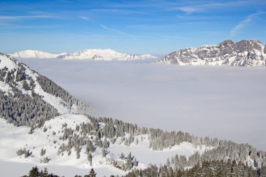 İsviçre Alplerinde kış