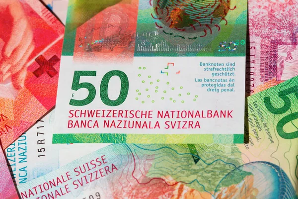 Nowe szwajcarskie banknoty — Zdjęcie stockowe