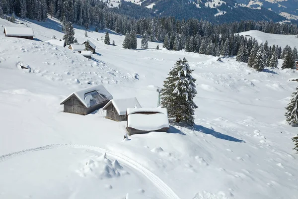 Inverno nos alpes suíços — Fotografia de Stock