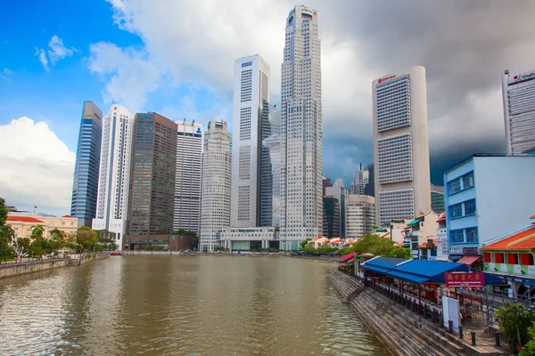 Singapore centro città paesaggio — Foto Stock