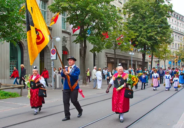 Swiss święto narodowe defilada — Zdjęcie stockowe