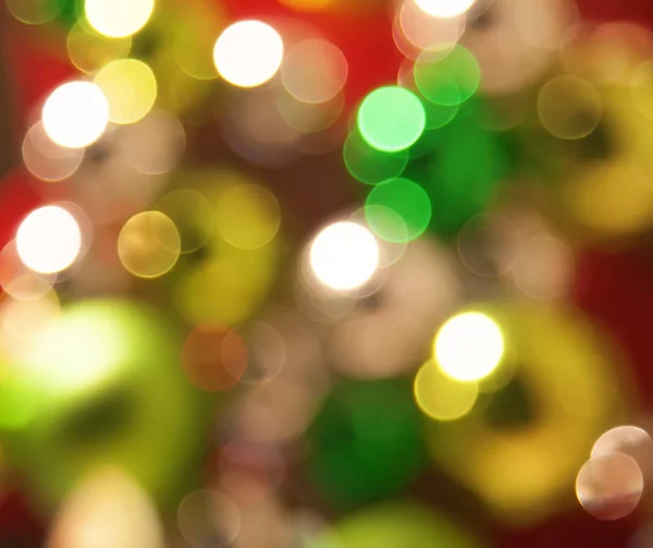 Defokussierte Lichter des Weihnachtsbaums — Stockfoto