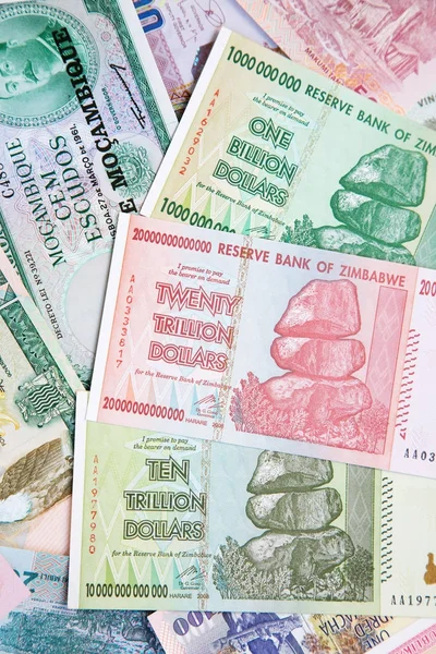 Zbliżenie: banknoty z Zimbabwe — Zdjęcie stockowe