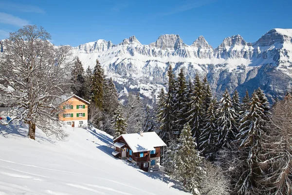 Χειμώνας στις ελβετικές Άλπεις — Φωτογραφία Αρχείου