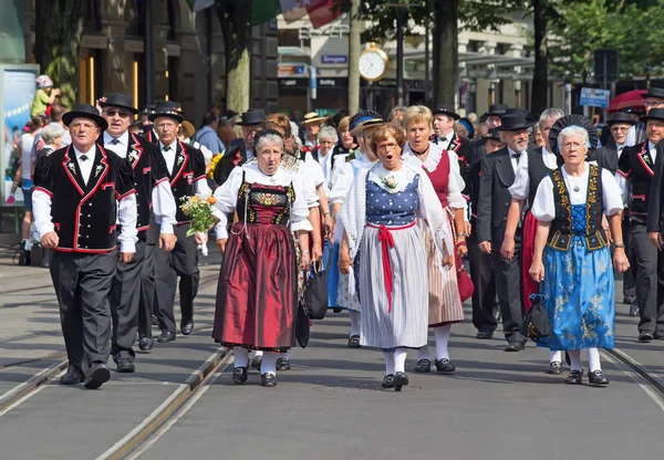 İsviçre Ulusal Günü Yürüyüşü — Stok fotoğraf