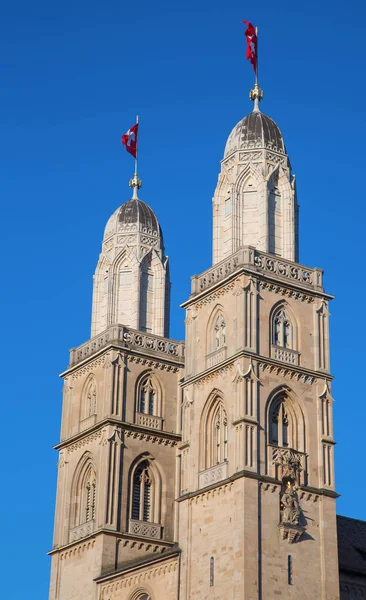 Famous Zurich churches — Stock Photo, Image