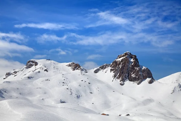 Helling op het skigebied — Stockfoto