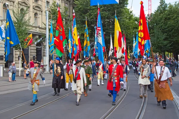 Parade zum Schweizer Nationalfeiertag — Stockfoto