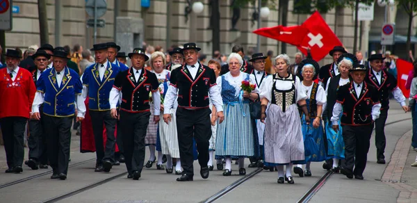 Švýcarský národní den parade — Stock fotografie