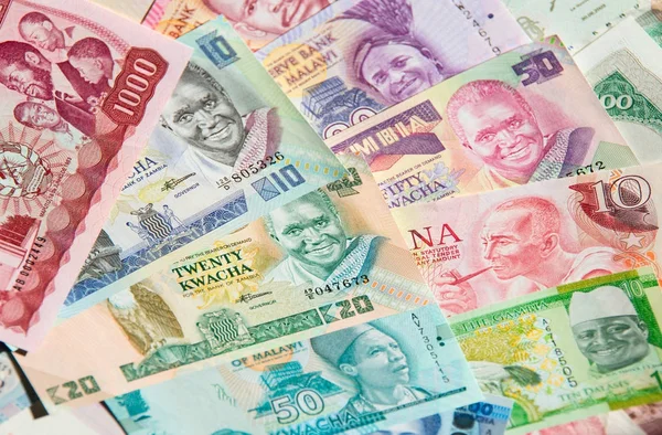 Variety of African banknotes — Stock Photo, Image