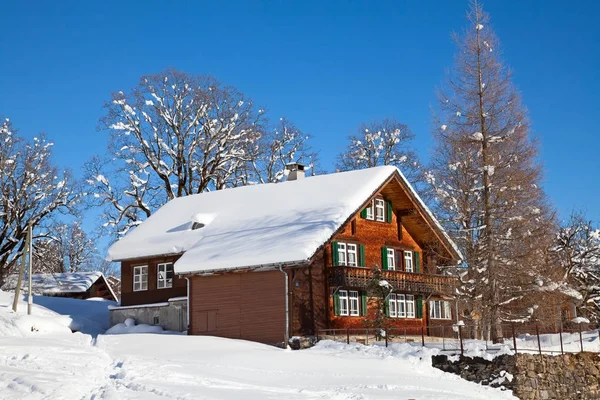 Invierno en los alpes suizos — Foto de Stock