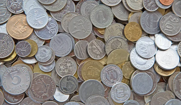 Staré mince v oběhu — Stock fotografie