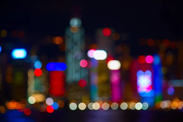 夜的香港之光 — 图库照片