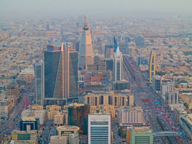  View of Riyadh downtown clipart