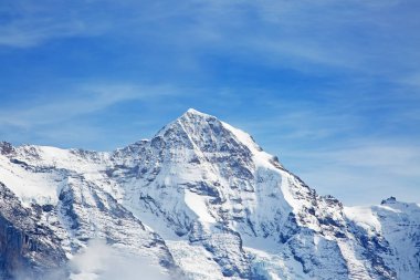 jungfrau bölgede kış manzarası