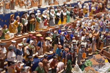 Renkli Noel pazarı Strasbourg, Alsace, Fransa