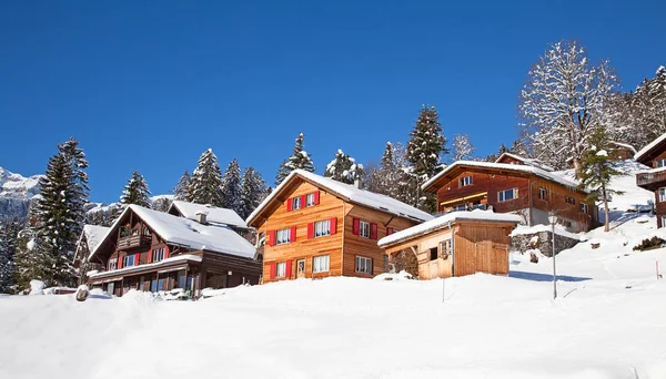 Winter in den Schweizer Alpen — Stockfoto