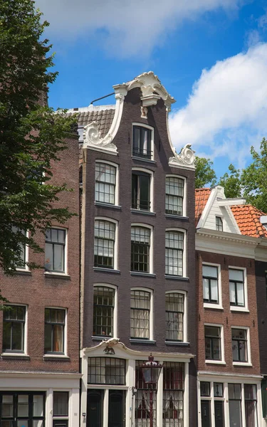 Tradycyjne domy z Amsterdamu — Zdjęcie stockowe