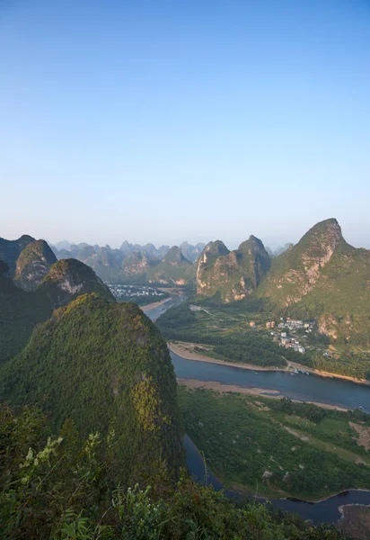 Li River w autonomicznym Guangxi Zhuang — Zdjęcie stockowe