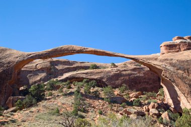 Ünlü manzara arch Arches National park, Utah, ABD.