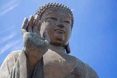 Giant Buddha karmaşık Lantau Island, Hong Kong.