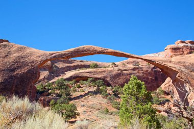 Ünlü manzara arch Arches National park, Utah, ABD.