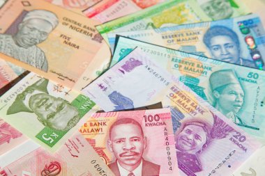 Farklı Afrika banknotlar topluluğu