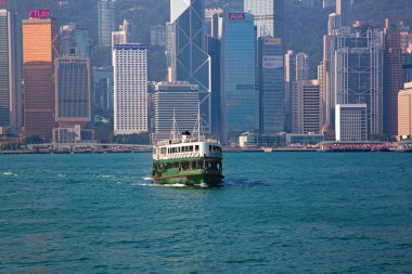Hong Kong, Çin - 2 Nisan 2017: Feribot 