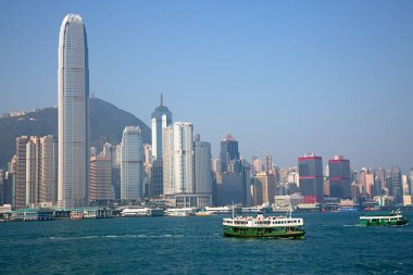 Hong Kong, Çin - 2 Nisan 2017: Feribot 