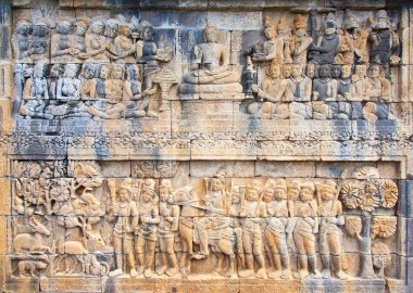 Endonezya 'nın Java adasındaki Yogyakarta yakınlarındaki Borobudur tapınağı.