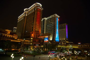 Makao, Çin - 2 Nisan 2017: Cephe Sands casino.