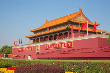 Beijing, Çin - 14 Ekim 2017: Yasak Şehir (Sarayı Müzesi), kimden Ming Hanedanı Çin İmparatorluk Sarayı sonuna Qing Hanedanı (1420-1912).