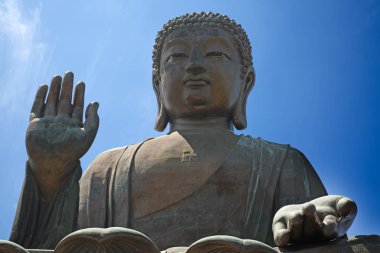 Giant Buddha karmaşık Lantau Island, Hong Kong.