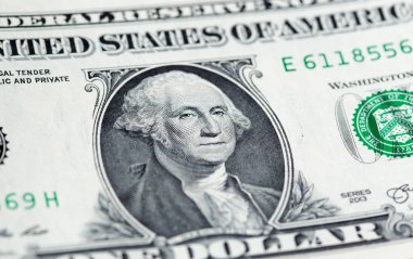 ABD closeup 1 Doları banknot