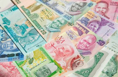 Farklı Afrika banknotlar topluluğu