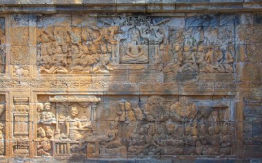 Endonezya 'nın Java adasındaki Yogyakarta yakınlarındaki Borobudur tapınağı.