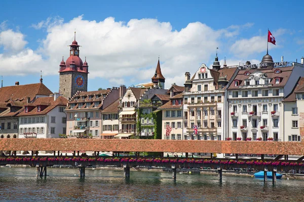 Lucerne Canton Lucerne Switzerland July 2016 View Picturesque Old City — Stock Photo, Image