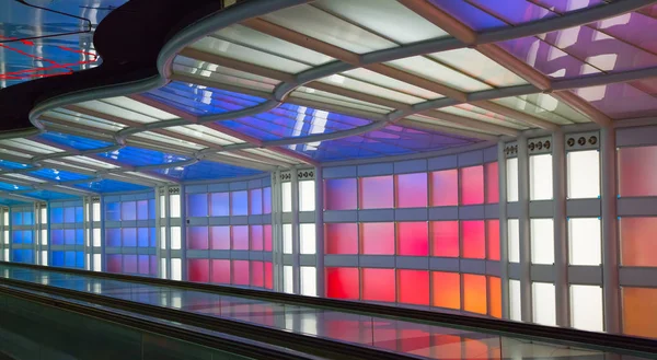 Chicago Septiembre 2016 Pasaje Subterráneo Que Conecta Las Terminales Del —  Fotos de Stock
