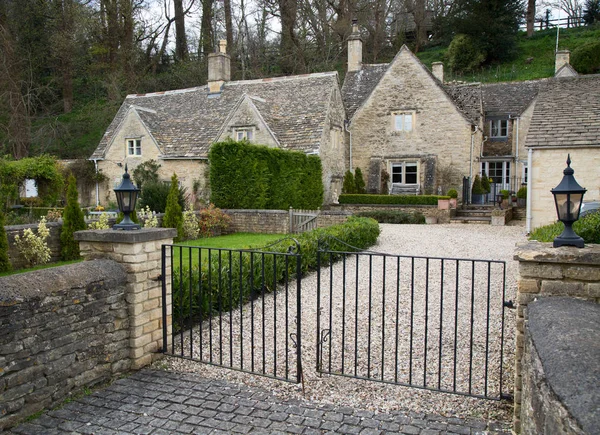 Ancien Village Lower Slaughter Dans Région Cotswolds Royaume Uni — Photo