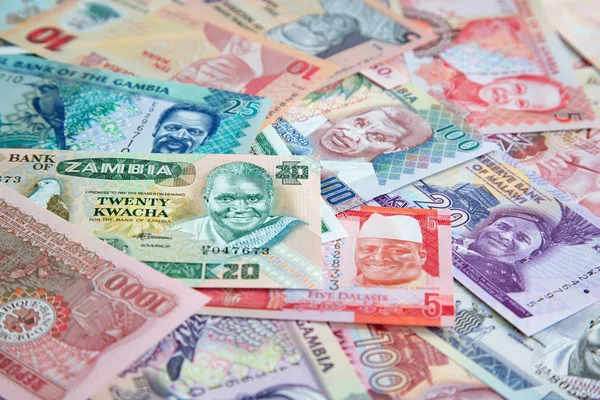 Колекція Різні Африканські Банкнот — стокове фото
